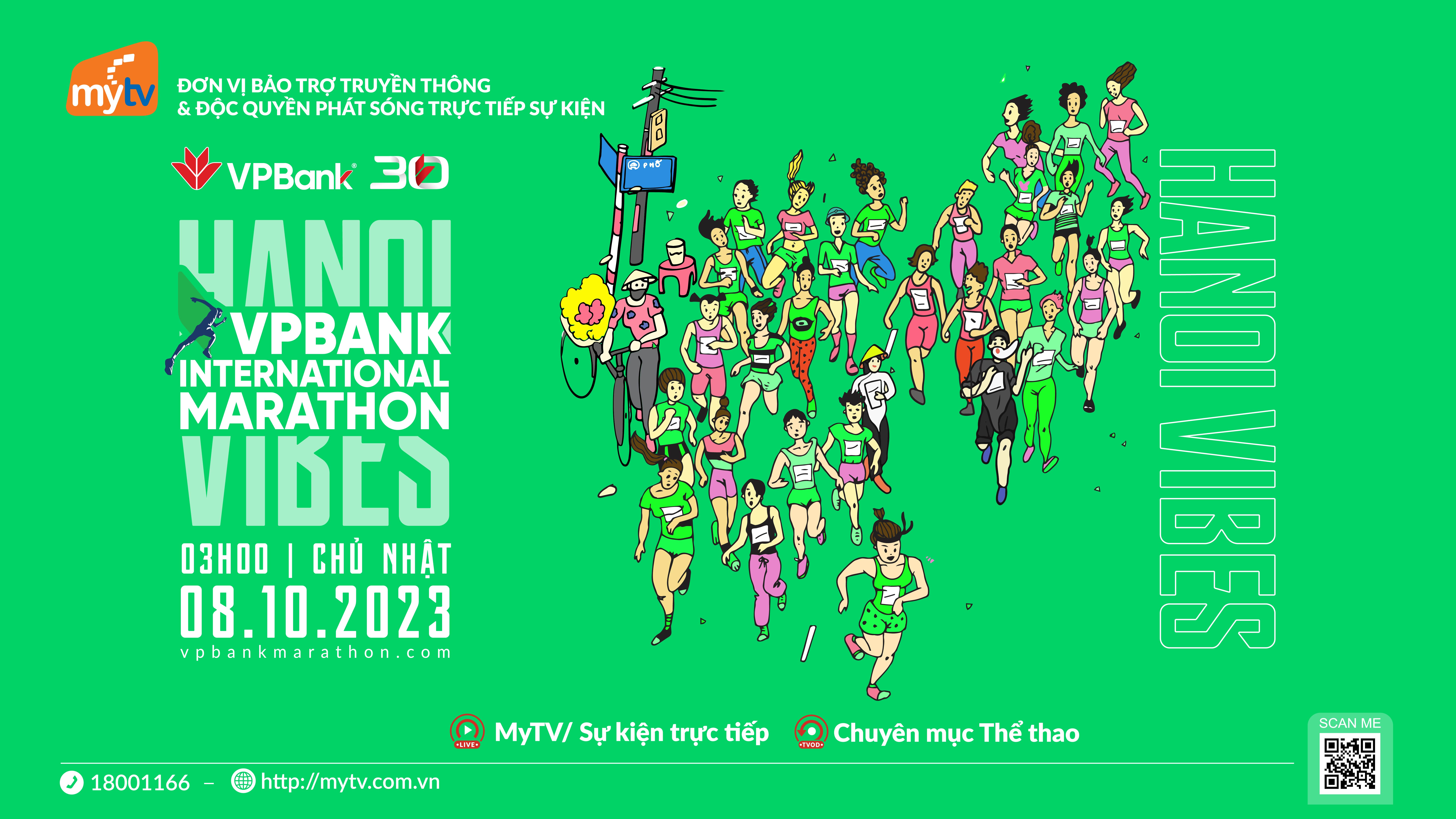 Truyền hình MyTV bảo trợ truyền thông & độc quyền phát trực tiếp giải Marathon Quốc tế Hà Nội VPBank 2023