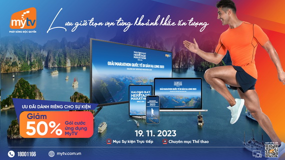 Truyền hình MyTV phát sóng trực tiếp & độc quyền giải chạy Halong Bay Heritage Marathon 2023