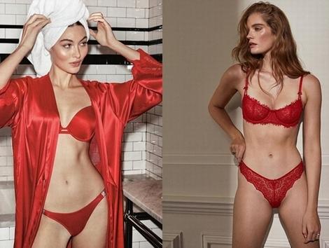 Dàn mẫu Victoria's Secret diện nội y rực đỏ đón Noel