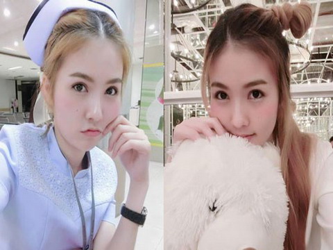 Nữ y tá Thái Lan nổi tiếng vì xinh như hot girl