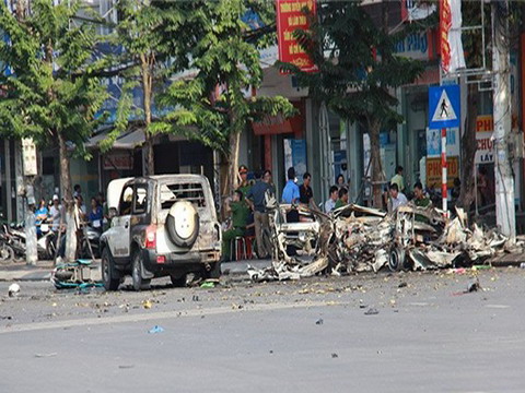 Nổ taxi ở Quảng Ninh: Hành khách tự tử bằng mìn tự tạo
