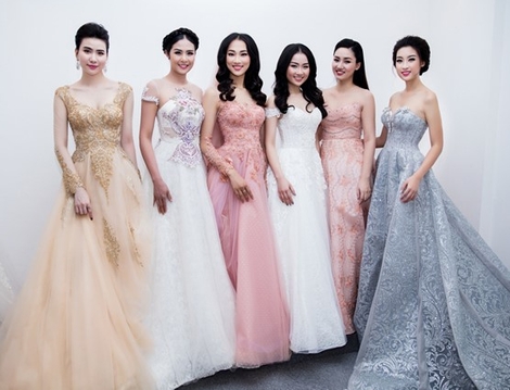 Dàn hoa hậu, á hậu Việt đọ sắc với váy cưới
