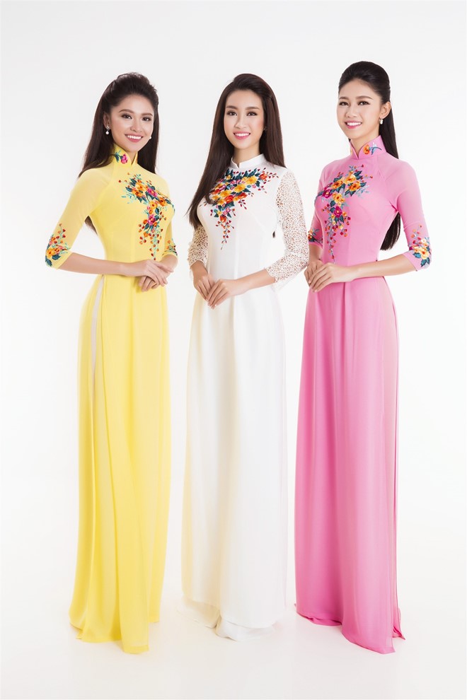 Mỹ Linh cho biết áo dài là một trong những trang phục được cô yêu thích nhất trong quá trình tham gia Hoa hậu Việt Nam.