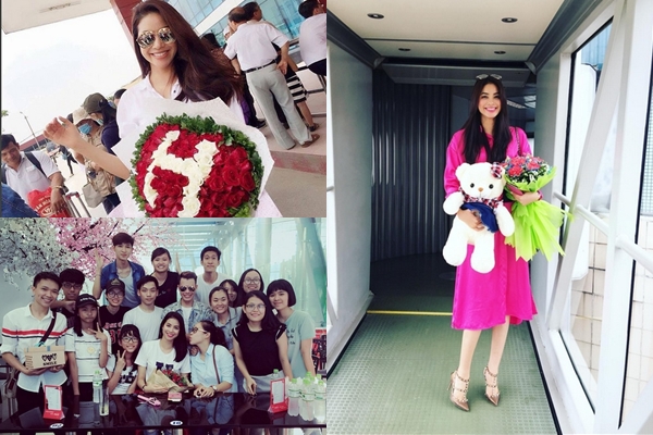 Đi đâu HHHV Việt Nam cũng nhận được sự yêu thương quan tâm khích lệ tinh thần từ fans hâm mộ. Người đẹp còn được công chúng ưu ái tặng thêm danh hiệu Hoa hậu Quốc Dân.