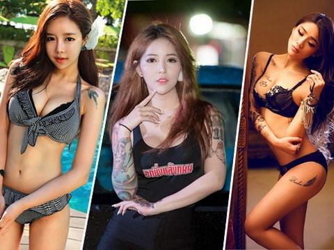Tò mò trước loạt hình xăm 'nhạy cảm' của 5 hot girl châu Á