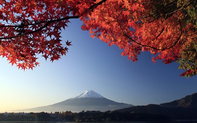 Cũng trong thời điểm đất trời vào thu, Nhật Bản là địa điểm hút khách nhờ cảnh quan kỳ ảo, làm rung động những tín đồ du lịch.