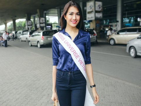 Lệ Hằng về nước sau hoạt động quảng bá cùng Miss Universe 2016