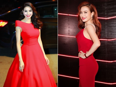 Hoàng Thùy Linh, Phạm Hương - Ai sẽ nóng bỏng và gợi cảm hơn khi xuất hiện với váy đỏ?