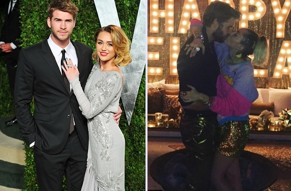2. Cặp đôi diễn viên Miley Cyrus và Liam Hemsworth