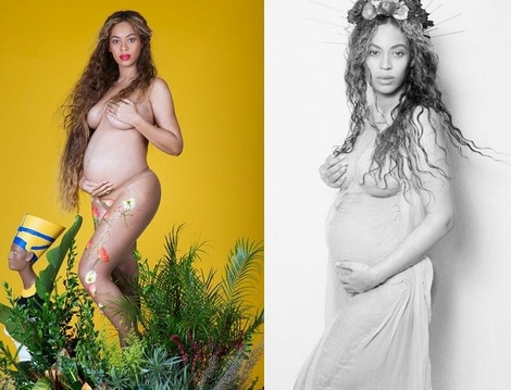 Beyonce chụp ảnh khoả thân với bụng bầu song sinh