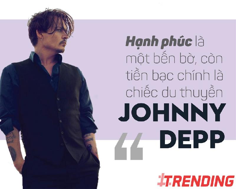 Tài tử Johnny Depp không che giấu công dụng của tiền bạc trong cuộc kiếm tìm hạnh phúc.