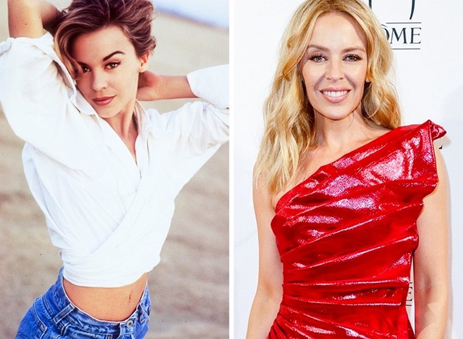 Kylie Minogue (1994, 2017): Nữ ca sĩ cách đây 13 năm dường như không có nhiều khác biệt về vóc dáng.