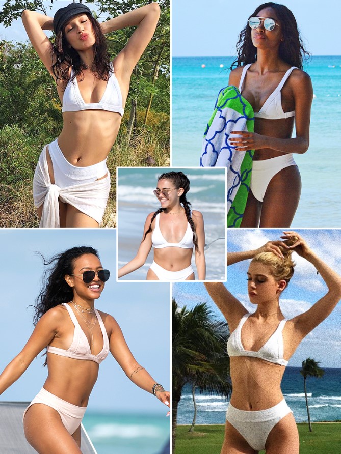 Am I Bikini đang là thương hiệu bikini hot nhất mùa khi liên tục được Bella Hadid, Jourdan Dunn, Nicola Peltz, Karrueche Tran và Madison Beer lựa chọn.