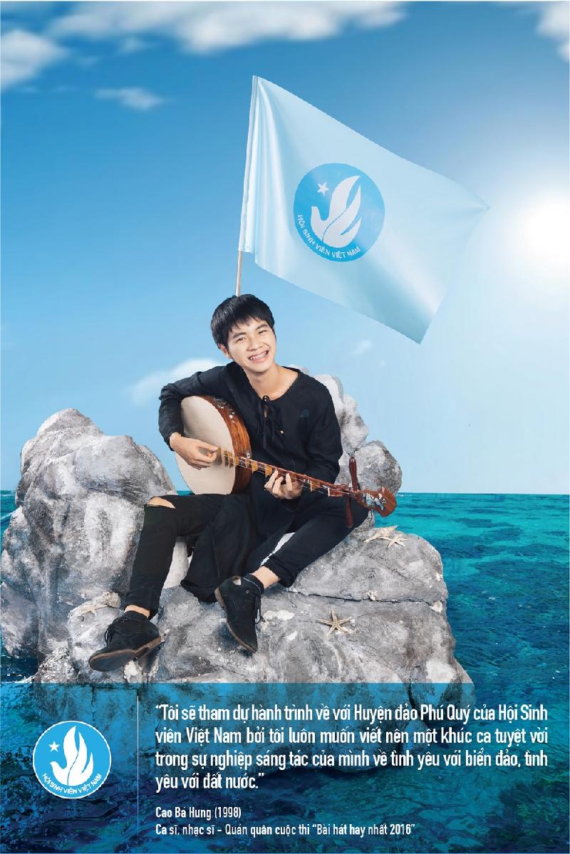 Cao Bá Hưng mong muốn đóng góp những ca khúc về tình yêu với biển đảo của mình tới mọi người trong chương trình lần này.