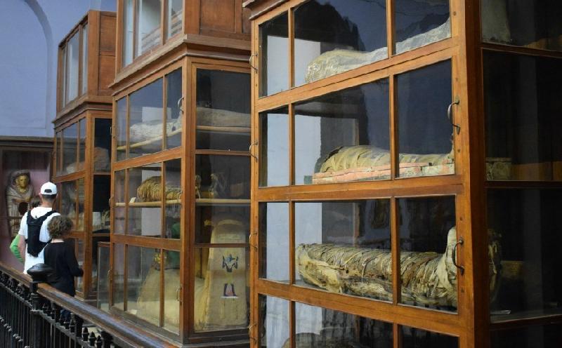 Chỉ vài xác ướp của người lớn, trẻ em, trẻ sơ sinh và động vật được trưng bày cho du khách tham quan. Xác ướp Hoàng gia được trưng bày trong triển lãm riêng và du khách sẽ mất thêm phí. Ảnh: Worldtravelfamily.