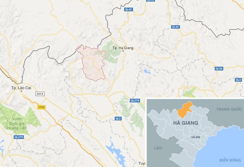 Hoàng Su Phì (dấu đỏ trên bản đồ) là một huyện vùng cao của tỉnh Hà Giang, luôn nằm trong danh sách điểm đến lý tưởng của các phượt thủ nhờ vẻ đẹp hùng vĩ đến choáng ngợp, cung đường hiểm trở thu hút những tay lái ưa cảm giác mạnh. Ảnh: Google Maps.