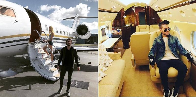 Tài khoản Richkidsofinstagram (Hội con nhà giàu trên Instagram) đăng tải hình ảnh về cuộc sống trong mơ của những người may mắn được sinh ra trong nhung lụa. Thay vì phải chen chân lên máy bay thương mại, họ sử dụng phi cơ riêng để đi du lịch.