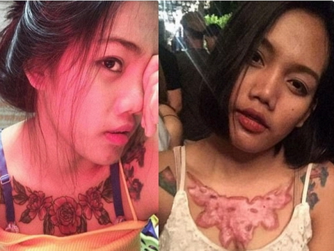 Sự thật về hình xăm hoa hồng khủng gây sốc cộng đồng mạng của nữ sinh viên Thái Lan