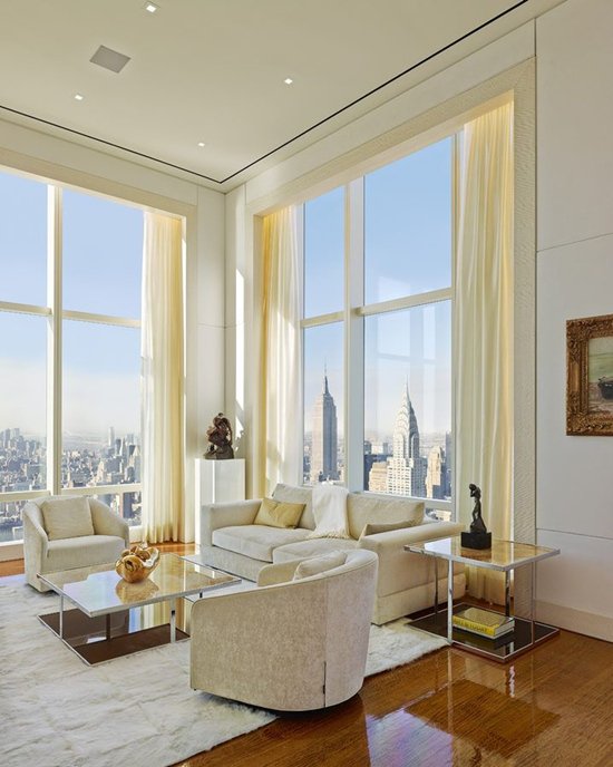 Một số hình hình phối cảnh 3D căn penthouse của tòa Trump World Tower, là dự kiến thiết kế ban đầu của căn hộ vợ chồng ca sĩ Hà Phương.