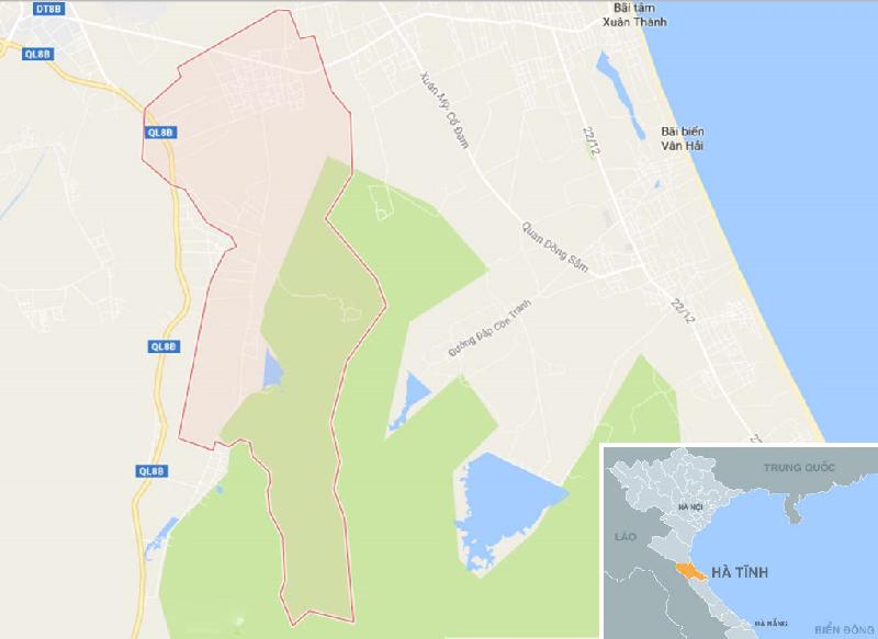 Xã Xuân Viên, nơi diễn ra lễ hội Đồng Hoa. Ảnh: Google Maps.