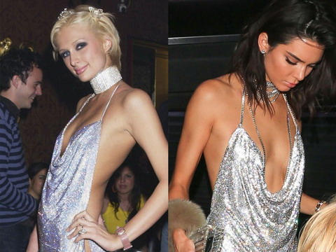 Hình ảnh chứng minh Kendall Jenner bắt chước phong cách Paris Hilton