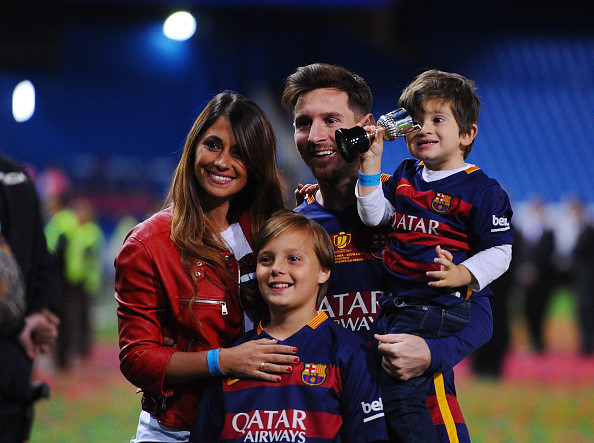 Gia đình hạnh phúc của Lionel Messi. Ảnh: 