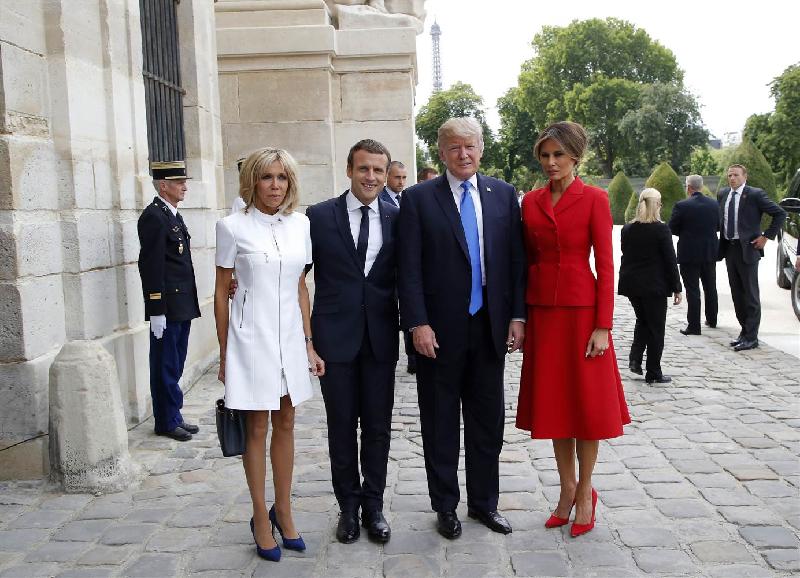 Ông Trump khen vợ Tổng thống Pháp 'thân hình đẹp'