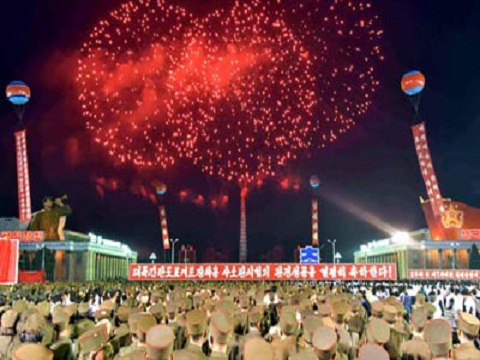 Hình ảnh Triều Tiên rầm rộ ăn mừng thử bom nhiệt hạch