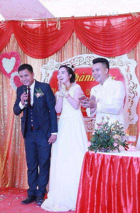 Một đám cưới mà anh Huy Anh từng làm MC (Ảnh: Nhân vật cung cấp)