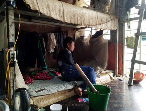 Cảnh sống của công nhân trong căn biệt thự liền kề tại KĐT Văn Phú, Hà Đông, Hà Nội.