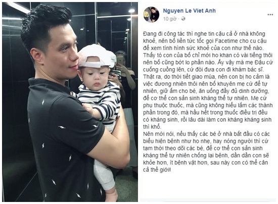 Diễn viên Việt Anh chia sẻ cách chăm con ốm