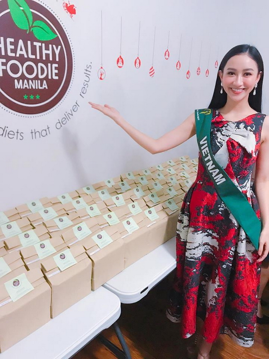 Hà Thu tích cực tham gia các hoạt động tại Miss Earth 2017