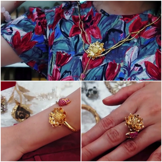 Còn đây là bộ trang sức mà Hồ Quỳnh Hương “quý hơn kim cương” vì ý nghĩa tâm linh của nó.