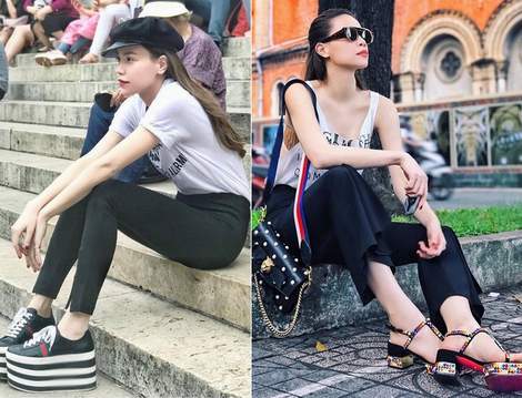 Hồ Ngọc Hà soán ngôi street style tuần này với bộ sưu tập giầy 'thần thánh'