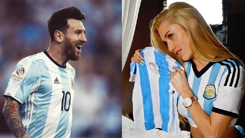 Nữ ca sĩ cổ vũ Messi giành vé World Cup