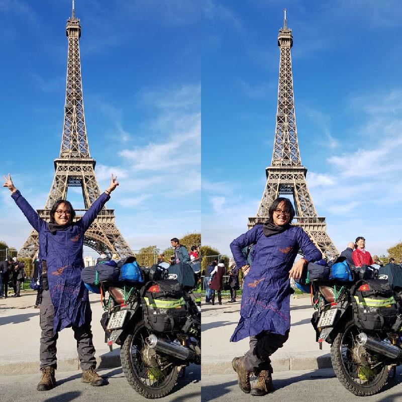 Xuất phát từ Việt Nam, chàng trai Tiền Giang vừa cán đích Paris sau 150 ngày rong ruổi bằng xe máy, qua 23 quốc gia.