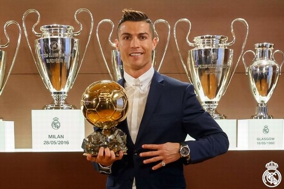 C.Ronaldo đã có được 4 danh hiệu Quả bóng Vàng