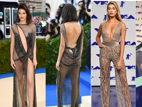 10 bộ váy 'mặc như không' của sao Hollywood trong năm qua
