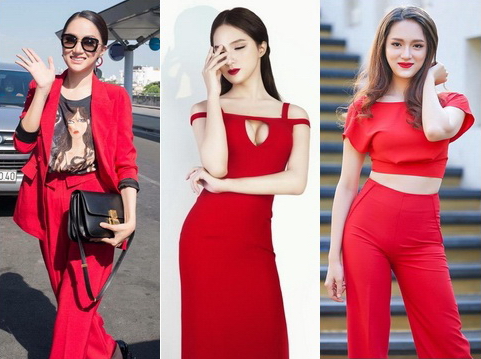 Hoa hậu Hương Giang chính là mỹ nhân nghiện diện đồ đỏ nhất Vbiz