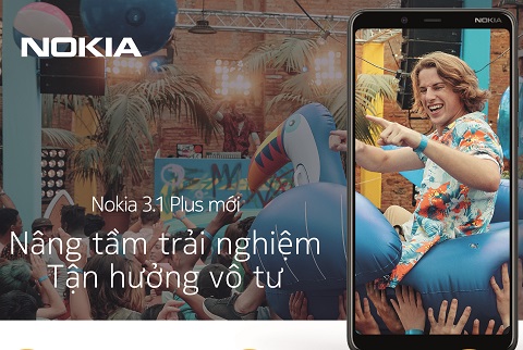 Nokia 3.1 Plus được bán tại các đại lý với giá 3,89 triệu đồng