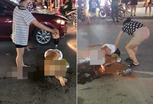 Hình ảnh cô gái trẻ nghi bị đánh ghen kinh hoàng ở Thành phố Thanh Hóa