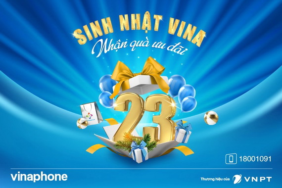 Đón khuyến mại nạp thẻ trong ngày sinh nhật VinaPhone!