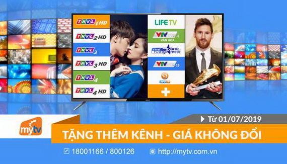 Truyền hình MyTV tặng thêm 12 kênh cho khách hàng,giá không đổi!