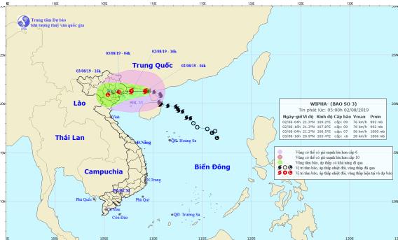Tâm bão giật cấp 12 cách Quảng Ninh hơn 100 km, Hà Nội sẽ có gió giật cấp 7